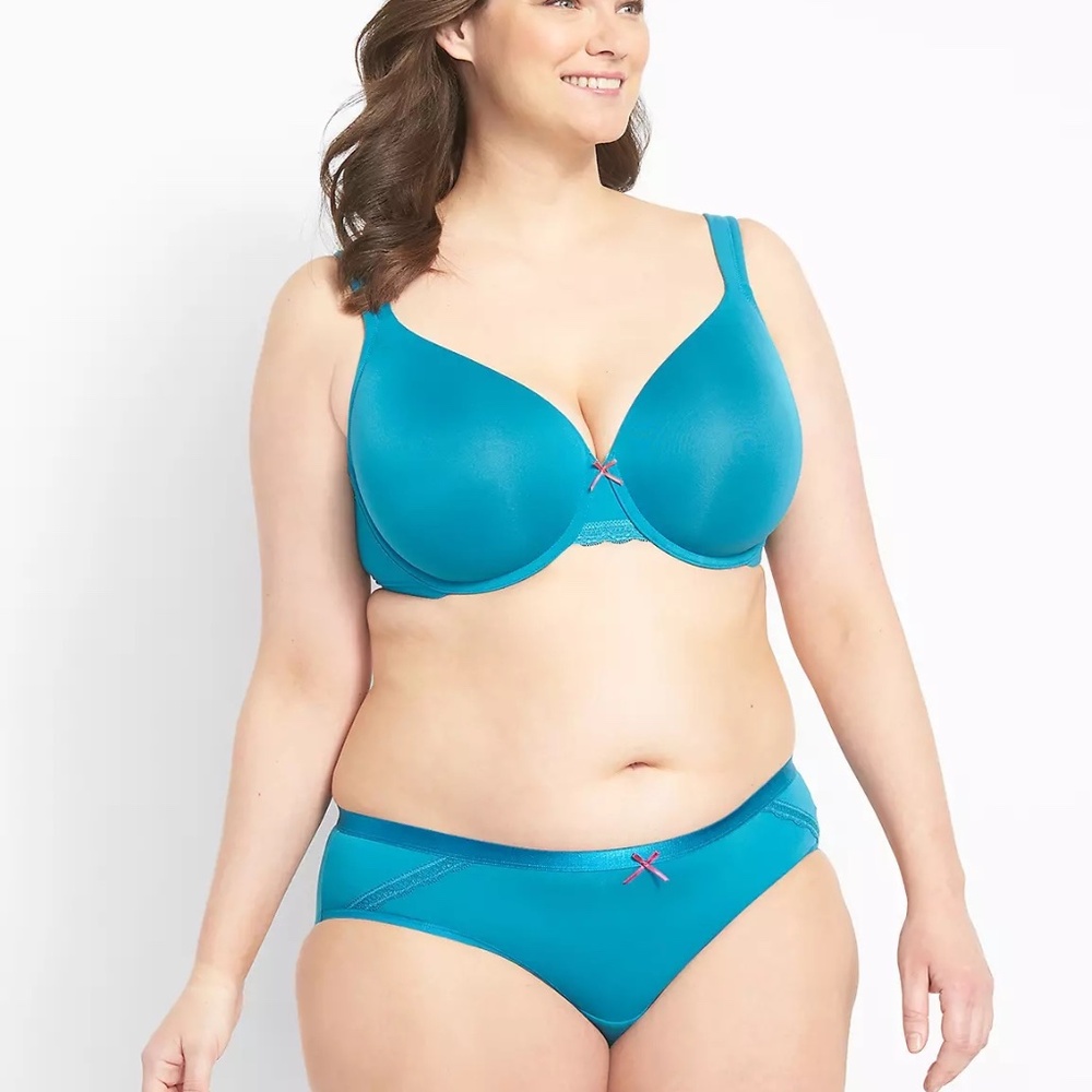 Cacique Lightly Lined Full Coverage Teal Blue  Bra Women's Size 44DDD